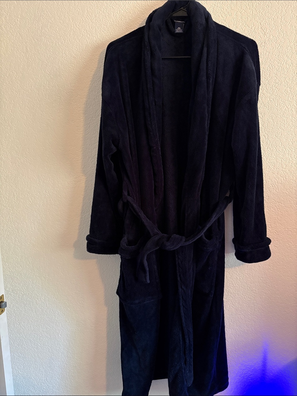 croft & barrow Men's Shawl Collar Robe - Navy